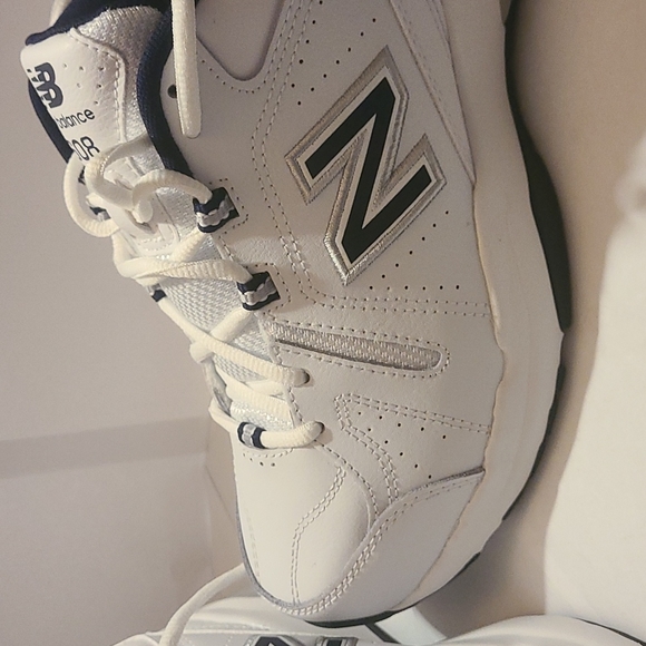 New Balance Men's 608 V5 Casual Comfort Fitness Cross Training, White-Navy, 8.5W - Picture 4 of 11